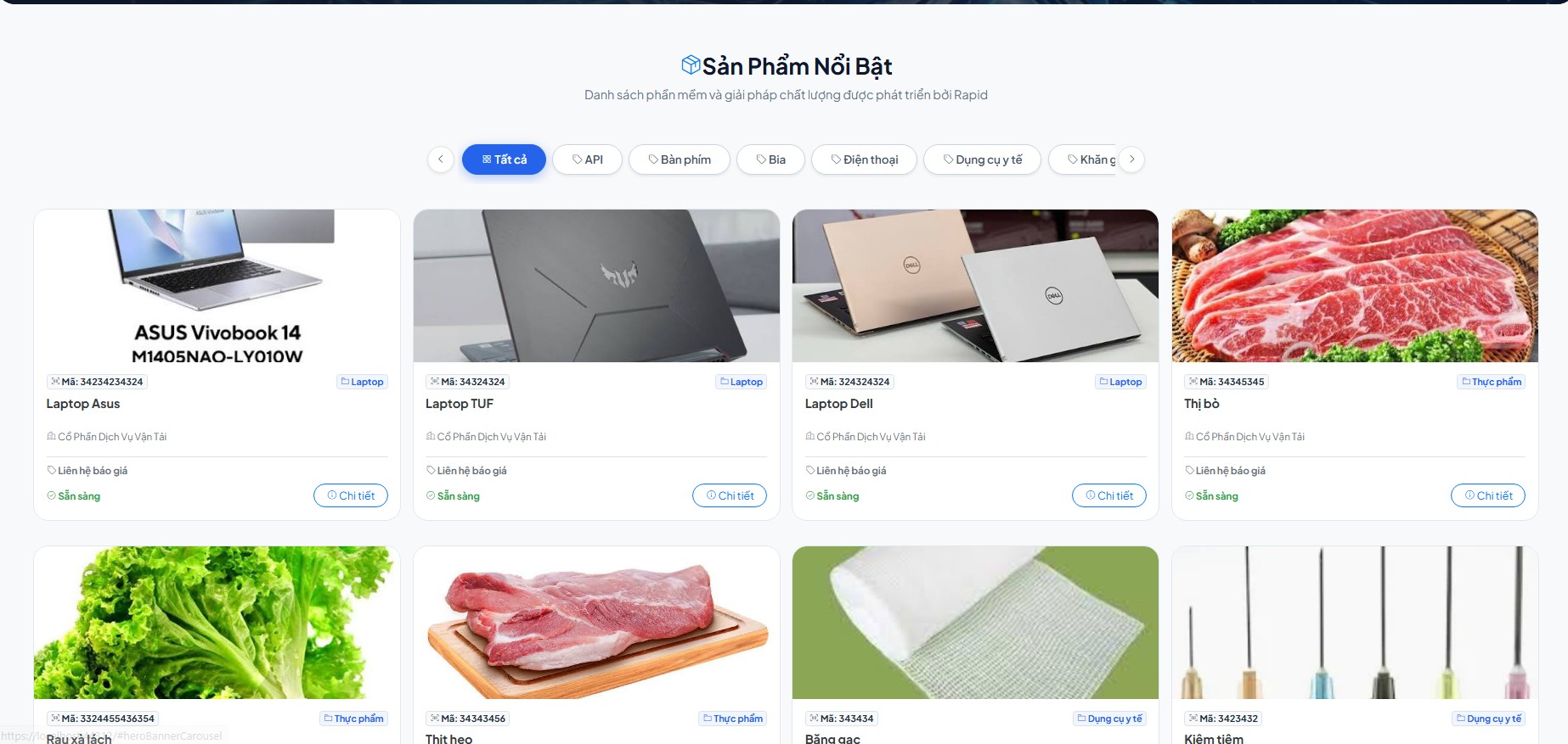 Website Doanh nghiệp tích hợp quản lý sản phẩm và Quản lý nhân sự - khách hàng cơ bản