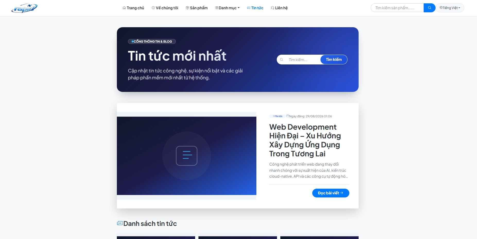 Website Doanh nghiệp tích hợp quản lý sản phẩm và Quản lý nhân sự - khách hàng cơ bản